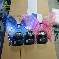 Drone papillon bionique de luxe à ailes battantes avec lumières LED, prix d'usine, pour cérémonie de mariage, banquet, performance scénique