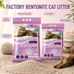 Bulk Wholesale Bentonite Cat Litter 5L Cat <b>Sand</b> Strong Clumping Dust Free for Cat Supplies Private Label - Product Image 1