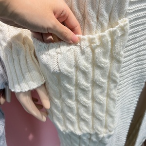 Áo khoác <span class=keywords><strong>cardigan</strong></span> dệt kim dài dành cho nữ có túi phía trước xoắn 14 màu Áo khoác len hở phía trước ấm áp - Product Image 4