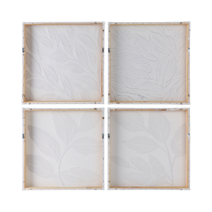 <b>Framed</b> Wall Art With Raised Leaf Patterns Dimensional Textures Chic Botanical Decor For Living Room - Product Image 6