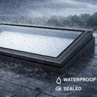 Système de fenêtre de toit trapézoïdale en aluminium automatique de grande taille au design moderne avec garantie de 3 ans