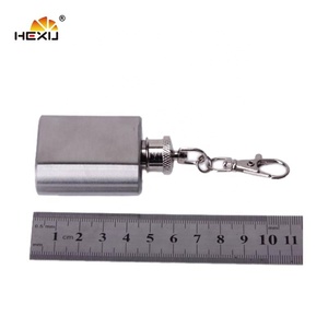 قارورة جيب صغيرة متعددة الوظائف من الفولاذ المقاوم للصدأ سعة 1 أونصة مع سلسلة مفاتيح - Product Image 2
