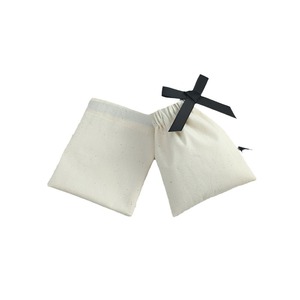 Bolsas de embalaje de joyería de lino y algodón con cordón, forma de sobre para almacenamiento de pendientes, venta al por mayor - Product Image 5