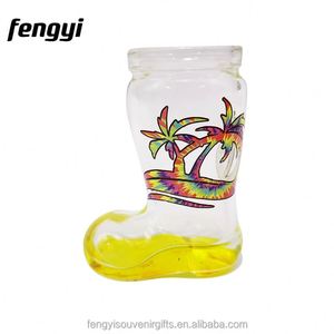 Vasos de chupito de cristal personalizados con calcomanía de palmera y lagarto, vasos de chupito con diseño de bota de vaquero - Product Image 6