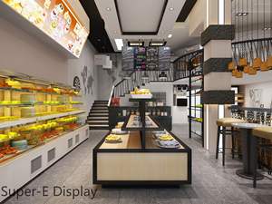 เคาน์เตอร์<span class=keywords><strong>จัด</strong></span>แสดงขนมปังและเค้กที่ทันสมัยเฟอร์นิเจอร์ไม้เบเกอรี่การตกแต่งภายในแบบครบวงจร - Product Image 5