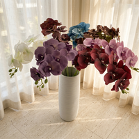 Kunstmatige Europese handgemaakte vlinderorchidee zijden bloemstengel met hoge simulatie voor thuis, bruiloft, fotografie en decoratie