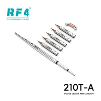 Pointes de fer à souder RF4 210T-A remplaçables de 0,1 mm pour poignées 210, idéales pour la micro-soudure, la réparation d'écrans de téléphone et le soudage de fils de liaison.