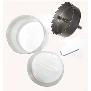 مثلث عرقوب الرمال انفجر الحفر من خلال نوع TCT التنغستن كربيد يميل حفرة المنشار مع مركز مثقاب الخشب لالفولاذ المقاوم للصدأ - Product Image 6