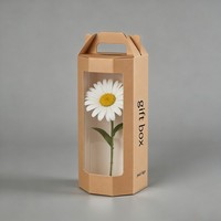 Scatola Espositiva Biodegradabile Personalizzata con Finestra in PET per Fiori Eterni, Bambole, Regali, Collane e Bracciali