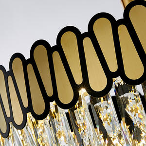 Prix d'usine Luminaire suspendu Hôtel Salon Lampe dorée moderne Grands lustres en cristal K9 - Product Image 6