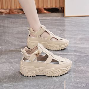 Sandales d'été pour femmes, nouveau style, respirantes, en maille, polyvalentes, à semelle épaisse, rehaussantes, chaussures sport et décontractées pour femmes - Product Image 2