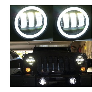 Jiaxingsheng - Faro Antiniebla LED de 4 Pulgadas, 6000 Lm, 55W, con Anillo Halo para Jeep Wrangler, Motocicleta Harley - Product Image 4