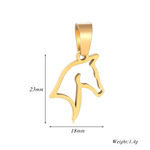 Breloques Tête de Cheval en Acier Inoxydable Plaqué Or, Pendentifs Animaux, Accessoires de Fabrication de Bijoux Faits Main DIY, Vente en Gros - Product Image 3