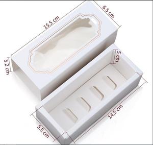 Caja de Embalaje para Macarons Personalizada al por Mayor con Ventana para Pastelería, Tienda de Galletas y Pasteles, MOQ de 100 Piezas - Product Image 5