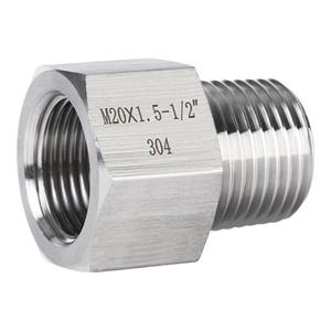 Adaptador de conexión de tubería de acero inoxidable M20X1.5 de 1/2 pulgada para tuberías de agua y manómetros, material 304 - Product Image 3