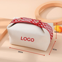 Trousse de Toilette Moderne en Toile Écologique avec Fermeture Éclair, Capacité Moyenne, Imperméable, pour Femmes, Voyage - Personnalisation en Gros du Logo