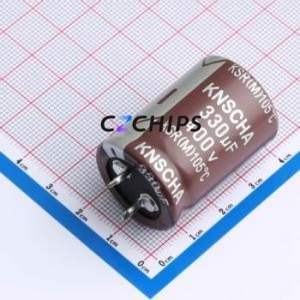 ตัวเก็บประจุแบบอิเล็กโทรไลต์อะลูมิเนียมแบบ Snap-in รุ่น LSR400M337R352S1AA ชนิด Through hole (THT) ขนาด D25xL35 มม. 330uF 20% 400V 10 มม. - Product Image 1