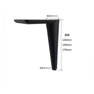 Furniture <b>Leg</b> Metal Square Base Heavy Duty Bed <b>Sofa</b> Table Cabinet Support Minimalist Design Iron <b>Legs</b> Matte Black Glossy Chrome - Product Image 5