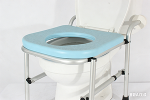 Supporto di Sicurezza <span class=keywords><strong>per</strong></span> WC a 9 Livelli Regolabili, Corrimano in Lega di Alluminio <span class=keywords><strong>per</strong></span> Anziani e Disabili - Product Image 4