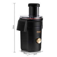 RAF R.8803 Trancheuse à légumes automatique 300W, coupe-légumes multi-lames avec 5 disques de coupe, appareil de cuisine détachable et lavable