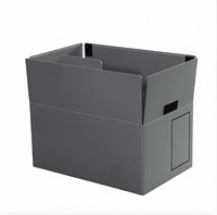 Conteneur en plastique ondulé PP pliable robuste avec cloison en carton alvéolaire et velcro pour le stockage et le transport