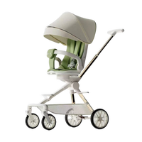 Poussette de voyage légère en alliage d'aluminium pour bébé, pliable en un clic, avec plateau repas, capacité de charge de 20 kg, pour 0-3 ans