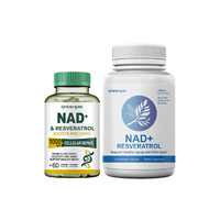 Capsules Greenpie NAD+ Resvératrol 1000mg Capsules végétales Complément alimentaire pour le cerveau OEM Étiquette privée