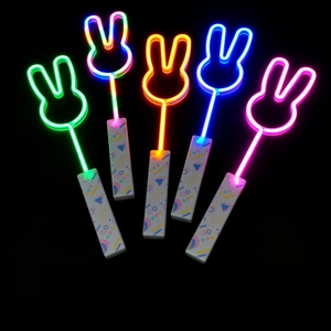 Party Supplies Custom Shaped Flashing Glow Stick Handle Neon LED <strong>Light</strong> <strong>up</strong> <strong>Star</strong> Wand Toy Rainbow Glow LED Sticks Big Size 45cm - Product Image 4