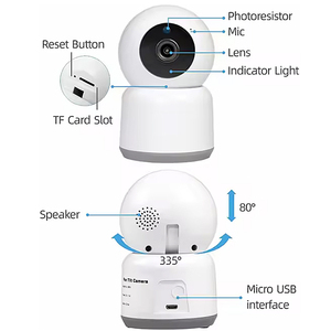 Little Snowman HD 1080P WiFi Cámara IP Smart Home Security Monitor de bebé interior con micrófono incorporado Visión nocturna y sensor CMOS - Product Image 4