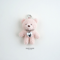 Mignon debout ours en peluche en peluche poupée chandail chaîne ours fille poupée sac petit pendentif porte-clés