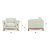 Canapé en tissu lin de luxe moderne, base en bois massif, taille personnalisable, canapé 1 place, mobilier de salon minimaliste, style Japandi
