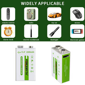 Forcemyth <span class=keywords><strong>Batterie</strong></span> au <span class=keywords><strong>lithium</strong></span>-<span class=keywords><strong>ion</strong></span> 9V haute puissance super faible <span class=keywords><strong>auto</strong></span>-<span class=keywords><strong>décharge</strong></span> pour produits électroniques, y compris microphone et <span class=keywords><strong>batterie</strong></span> PP3 - Product Image 6