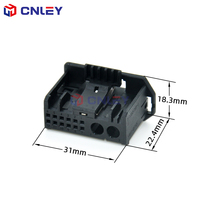 Cubierta de Conector de Cableado Rectangular Automotriz 14P MX34024SF1, 6 Posiciones (4+2 Fibra Óptica)