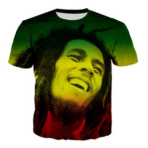 Chemise Hip Hop grande taille chaude pour Bob Mar Ley T-shirts imprimés en 3D hommes femmes <span class=keywords><strong>Pop</strong></span> drôle musique <span class=keywords><strong>Rock</strong></span> Bob Mar Ley chemise grande taille - Product Image 3