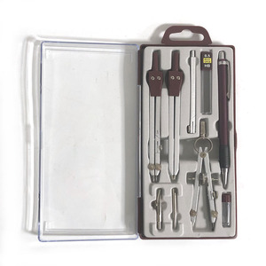 Ensemble d'instruments mathématiques professionnels tout-en-un de 9 pièces, ensemble de géométrie, ensemble de mathématiques pour le dessin - Product Image 2