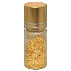 0.1 g/bottle 24K Gold Flakes Edible Genuine Gold Flakes Cosmetics Food Wine Drink Decoration Thin Gold Leaf Flakes