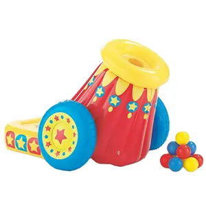 eco-friendly vinyl active inflatable cannon indoor and outdoor durable PVC funnyl blow up hop and pop ball cannon toys