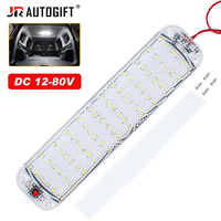 Plafonnier LED 72 LED 250MM 12-80V pour intérieur de voiture, camionnette, camion, camping-car, bateau, éclairage de cabine et de plafond intérieur