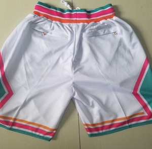 Shorts de basket-ball brodés de qualité supérieure, édition City 2021/22, <span class=keywords><strong>San</strong></span> <span class=keywords><strong>Antonio</strong></span> White, prêts à être expédiés - Product Image 1