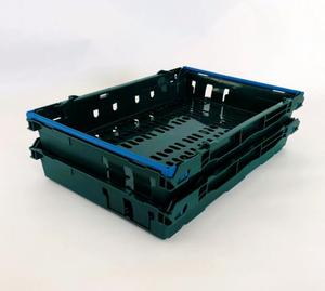 Cesta <span class=keywords><strong>de</strong></span> Plástico Perforada Apilable para Verduras con Asa <span class=keywords><strong>de</strong></span> Agarre, Compra al por Mayor |   Caja Apilable para Frutas para Uso en Supermercados - Product Image 4