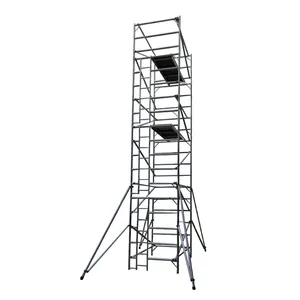 Komplett system Mobile Scaffold Tower Ladder Aluminium-Roll gerüst