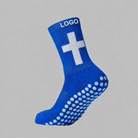 Chaussettes de football athlétiques personnalisées à imprimé jacquard, logo imprimé, grip en silicone, couleur personnalisée, chaussettes mi-mollet