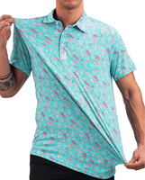 Polo de golf personnalisé pour hommes, coupe ajustée, en polyester tricoté avec broderie, 88 % polyester, 12 % élasthanne, sublimation, boutons