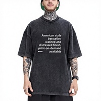 Kaos Batik Distressed 250g Lengan Pendek O-Neck Penyerap Keringat Model Snowflake Vintage Longgar Bahan Katun Murni