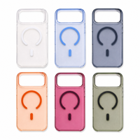 Étui de téléphone magnétique de luxe transparent en PC avec chargement magnétique, coque rigide anti-jaunissement, antichoc pour 18 Pro Max