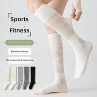 Chaussettes de sport de compression pour femmes ODM professionnelles, fines et respirantes en coton, pour la course, le golf, le badminton, le tennis, le cyclisme (mouillards)