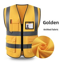 Uniforme de sécurité en tissu polyester respirant et réfléchissant, gilet de sécurité avec logo personnalisé