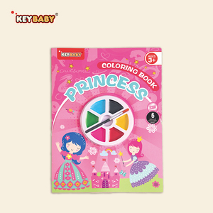 Keybaby Palette de Couleurs Pinceaux <span class=keywords><strong>Aquarelle</strong></span> Livre de Coloriage <span class=keywords><strong>Simple</strong></span> pour Enfants Thème Dinosaure Princesse Fête Amusante Papier à Peindre pour la Maison - Product Image 3