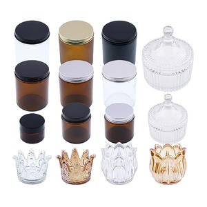 <span class=keywords><strong>Prix</strong></span> de gros Bougeoir décoratif transparent avec couvercle Bocal à bonbons en verre pour bougies avec couvercle Bougeoirs en verre Lanternes et bocaux - Product Image 1