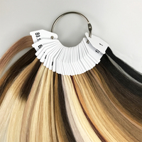 En Stock 100% échantillons de couleur de cheveux vierges humains testant des anneaux d'échantillon de couleur pour un salon de coiffure anneau de couleur de cheveux pour des cheveux de salon